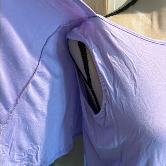 IMAN Purple Relaxed Blouse with Elbow-Length Sleeves - Picture 2 of 6